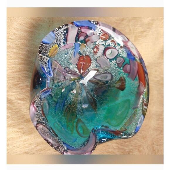 Dino Martens Vintage 1950s Murano Italy Small Glass Bowl Handcrafted. - Picture 13 of 13